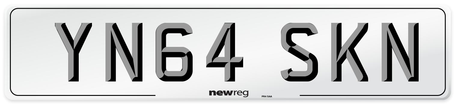 YN64 SKN Number Plate from New Reg